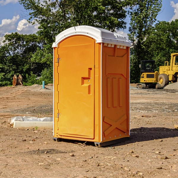 how often are the portable restrooms cleaned and serviced during a rental period in Granville Summit PA